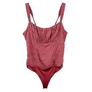 Abercrombie & Fitch Y2K VTG Babydoll Bodysuit Deep Red size Medium